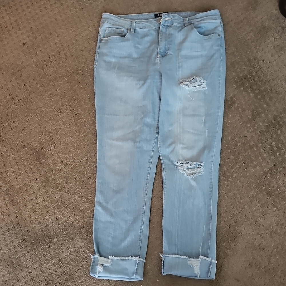 Light Blue Distressed Women's Jeans
